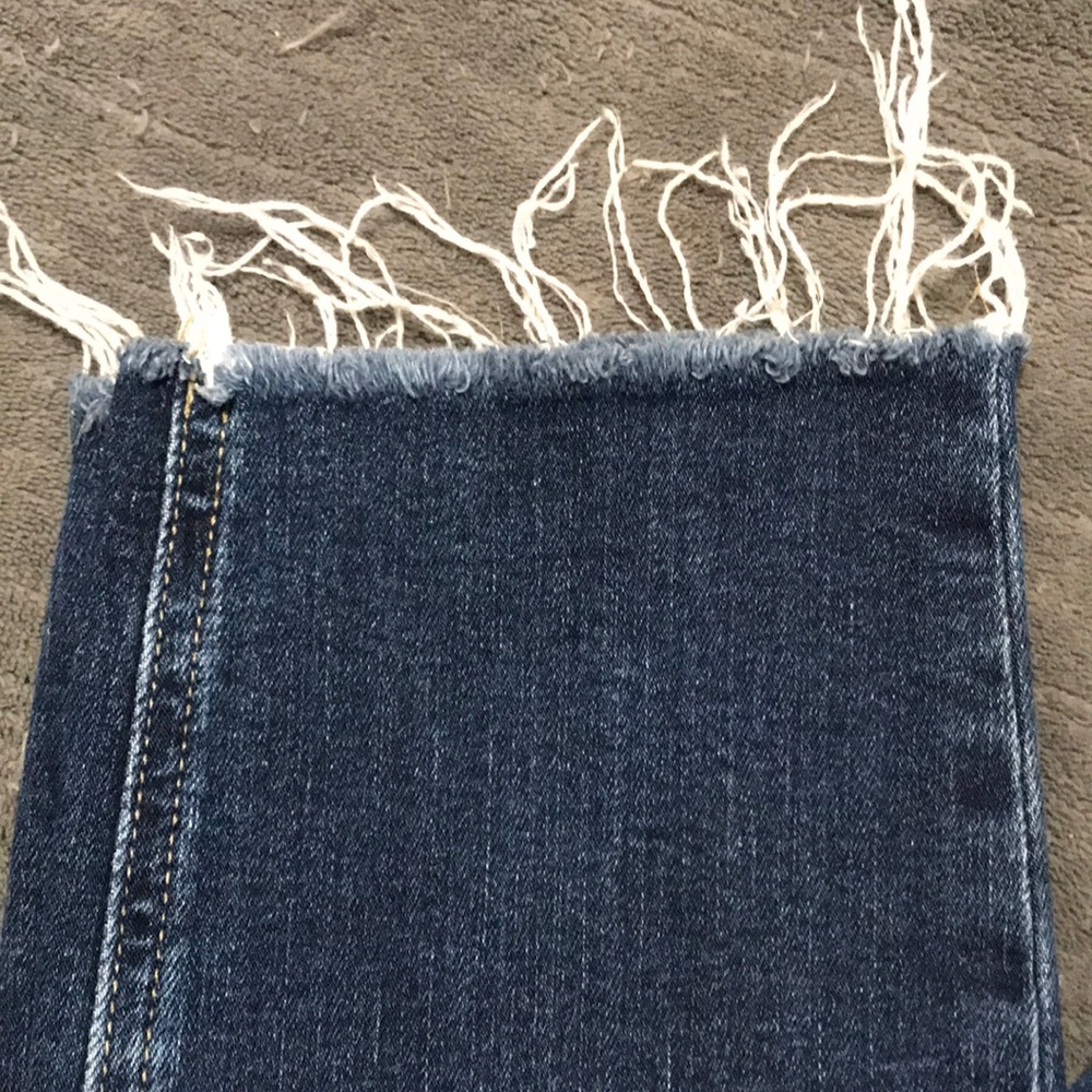 Paige Women's Mid-Blue Frayed Hem Jeans - Picture 3 of 3